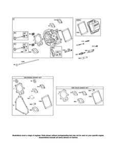 Head-Cylinder/Gasket Sets Diagram and Parts List for 20M100 0133-1416 Briggs and Stratton Engine